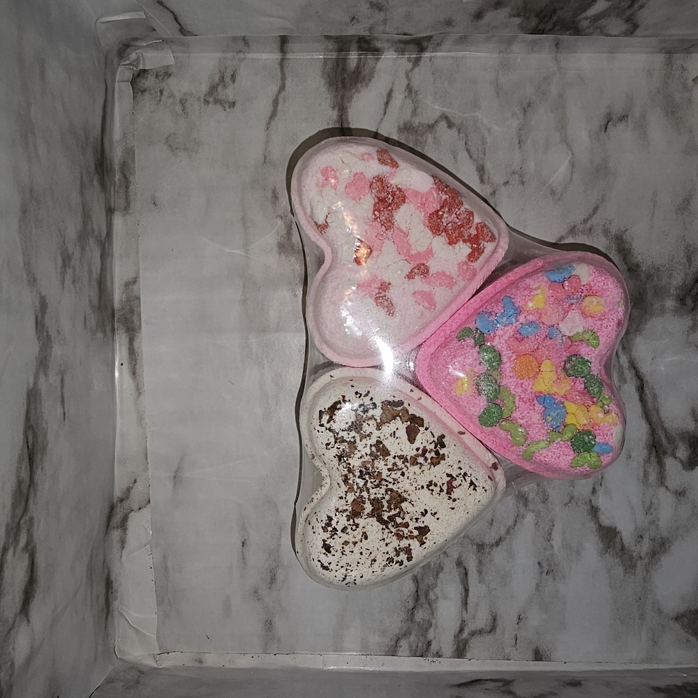 Heart-Shaped Bath Bomb Set